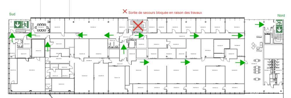 Travaux de liaison B3/B4 – Escalier de secours B3