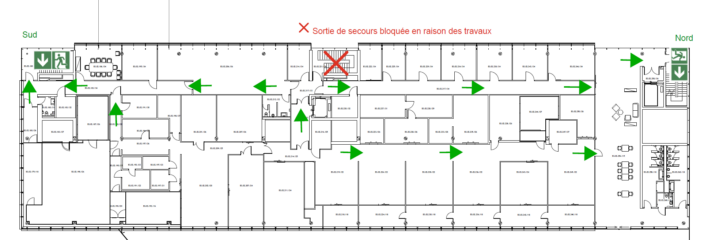 Travaux de liaison B3/B4 – Escalier de secours B3
