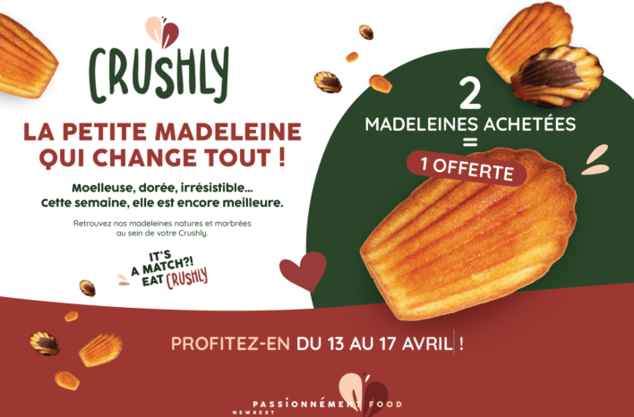 Crushly : Buy 2 madeleines, get 1 free