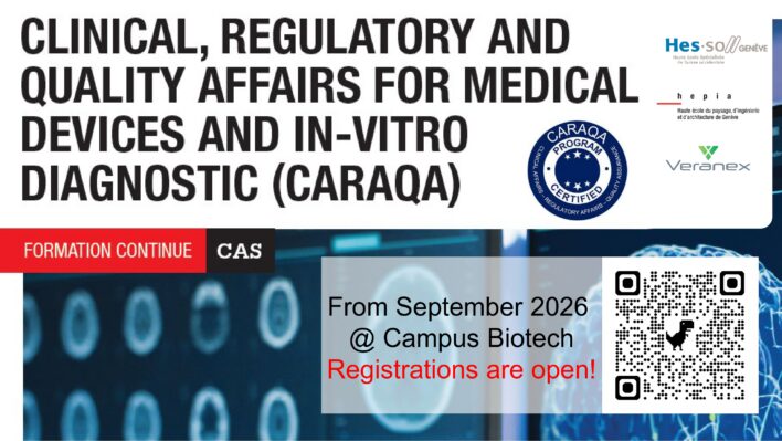 CAS HES-SO in Clinical, Regulatory and Quality Affairs for Medical Devices and In-Vitro Diagnostic (CARAQA)
