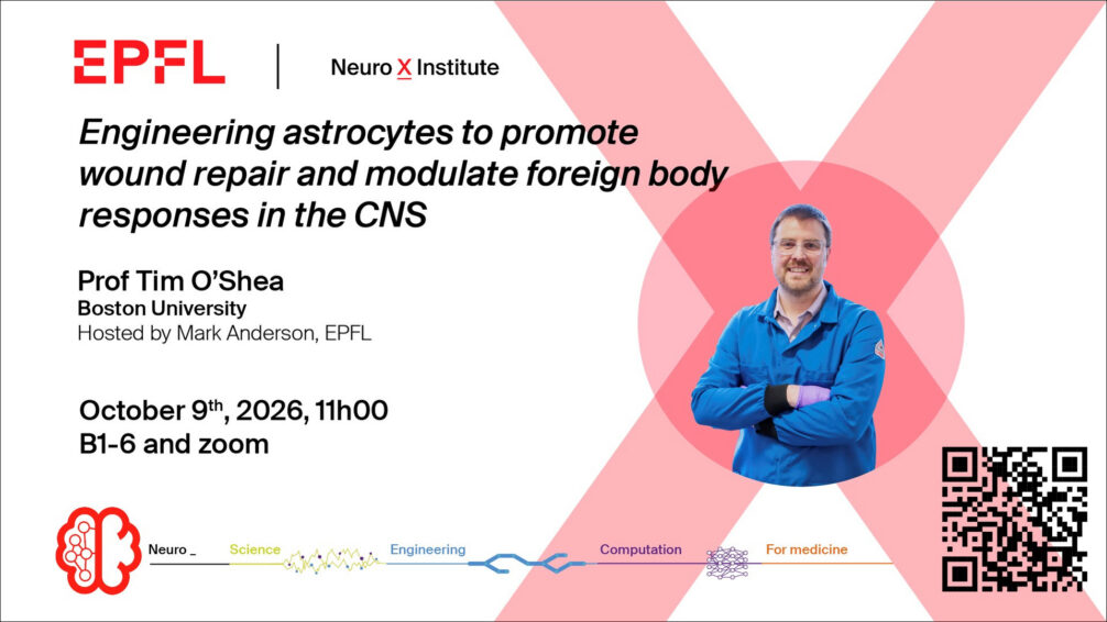 Neuro-X seminar: Prof Tim O’Shea